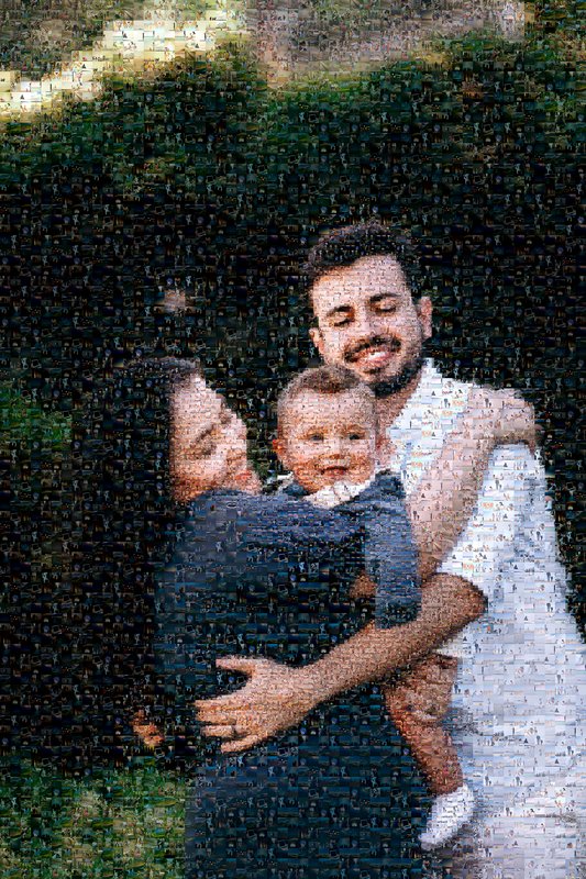 Family photo mosaic example